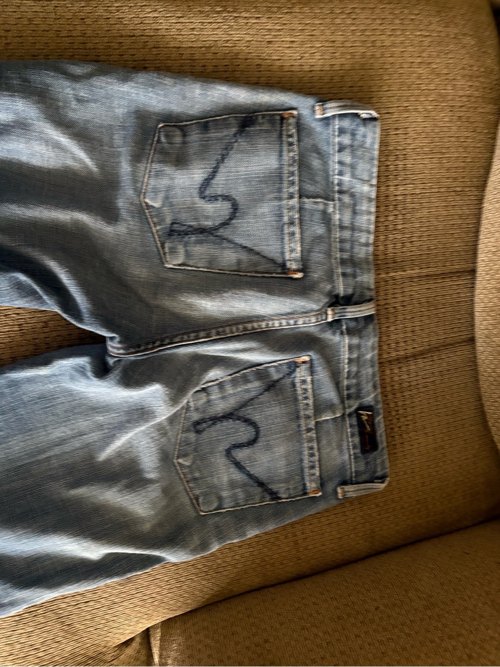 Citizen Wide-Leg Flare Jeans in Light and Dark Blue Ombre - Picture 7 of 7